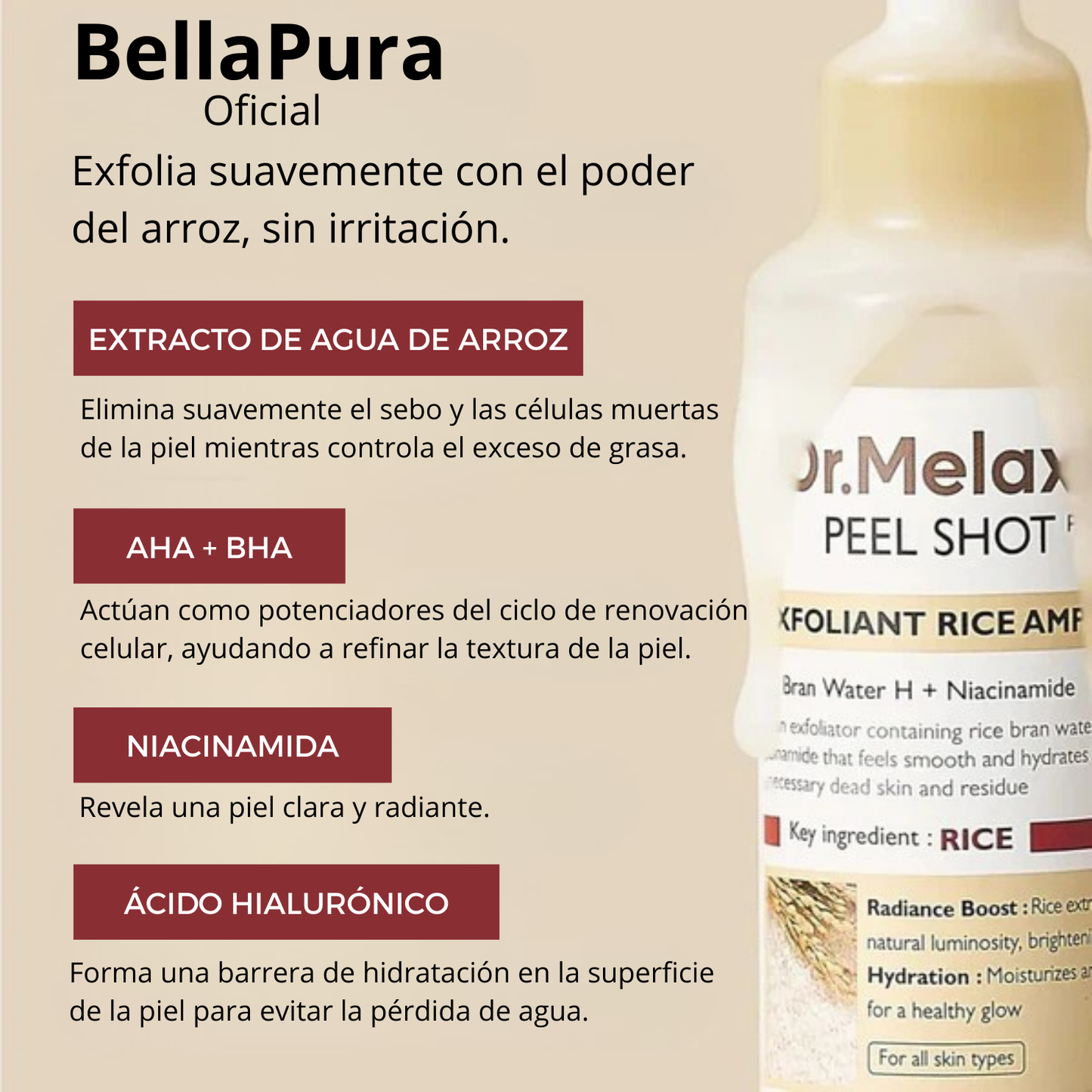 Sérum Exfoliante de Arroz – Piel Lisa y Radiante